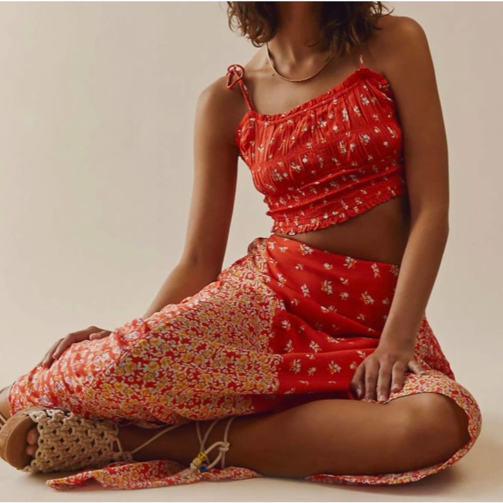 Free People Kaia Set in Red